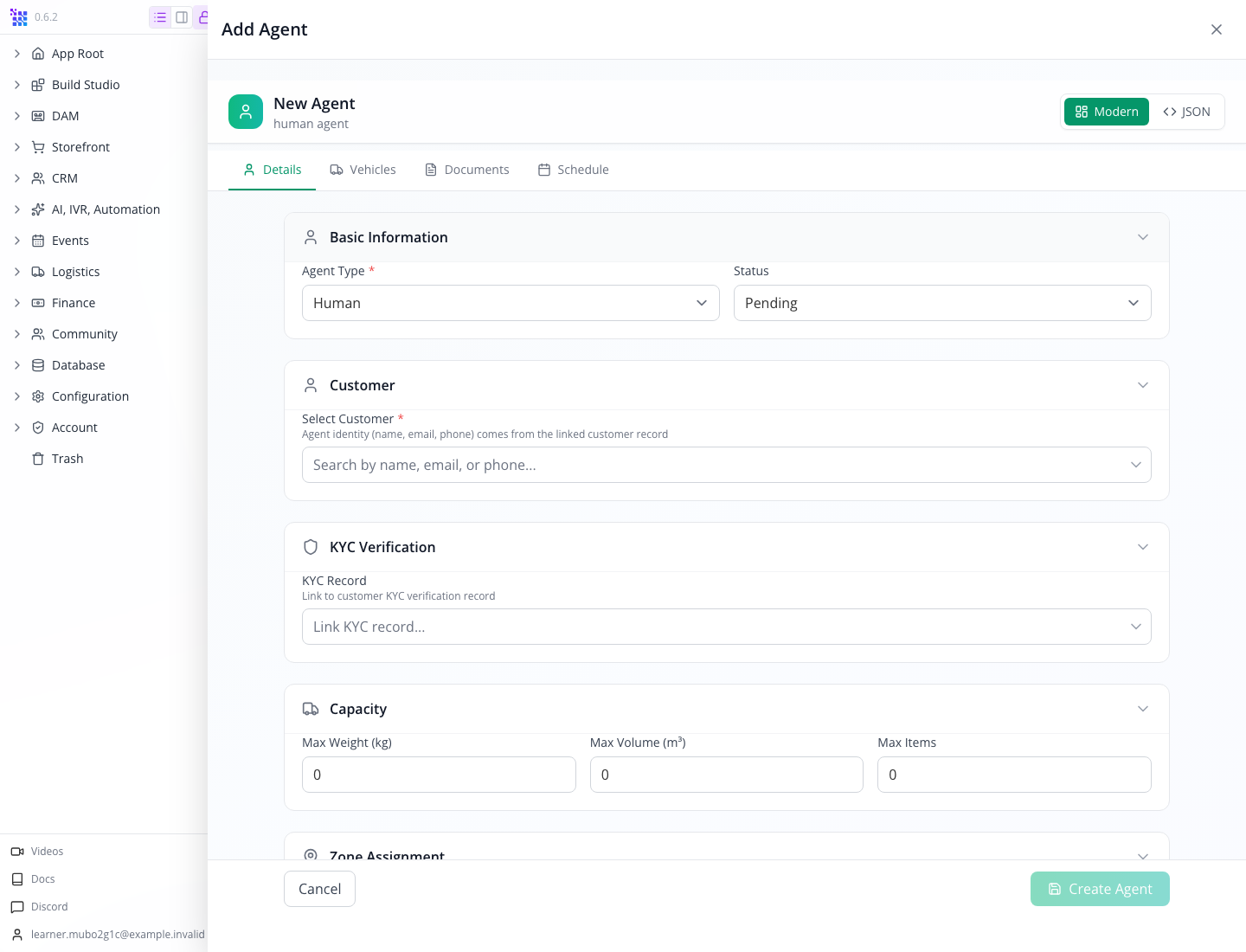 Human agent setup requires a linked customer