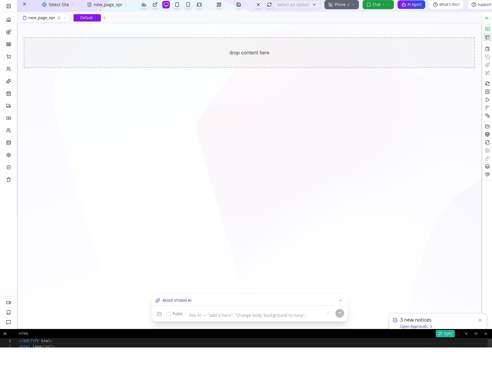 The same website editor opens after approval and fresh sign-in.