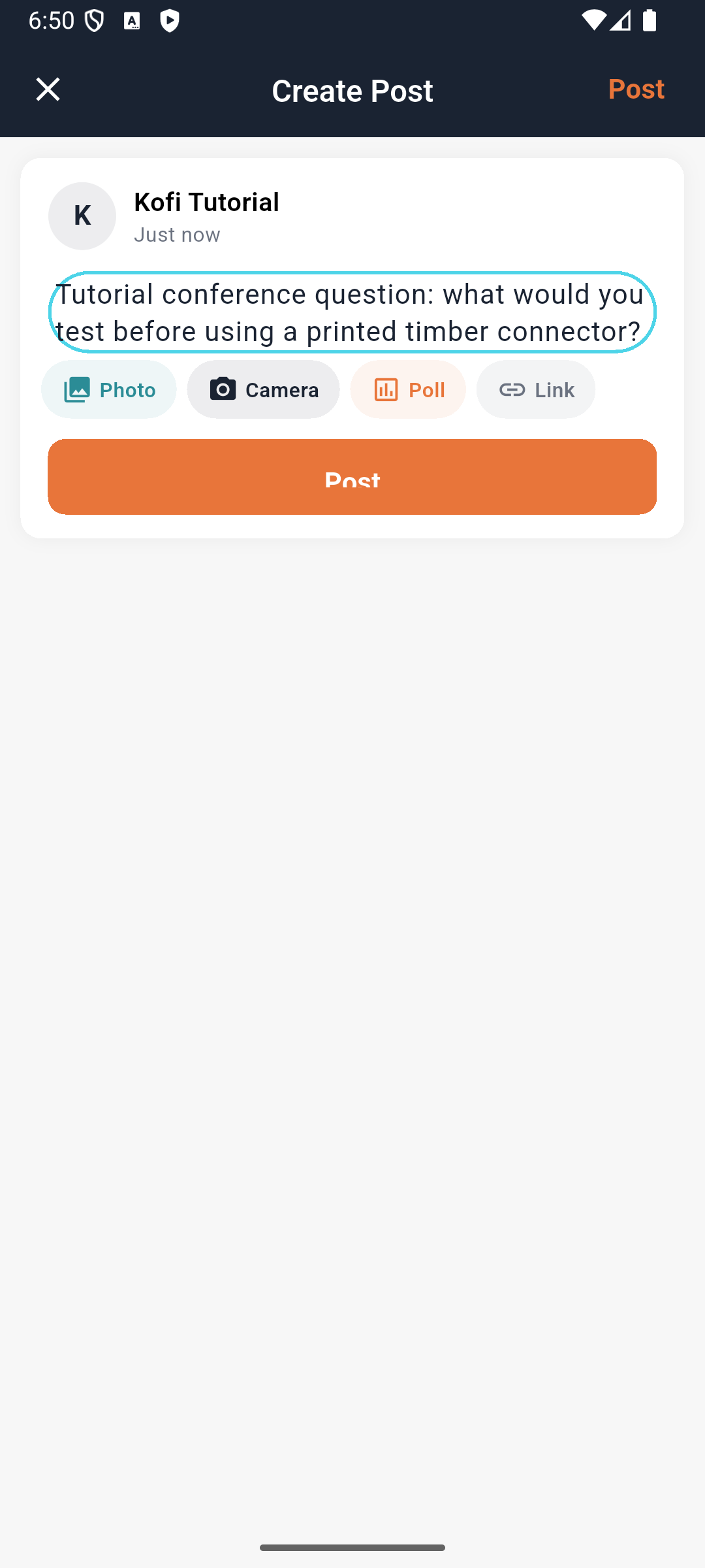 A focused practice question in the actual native composer