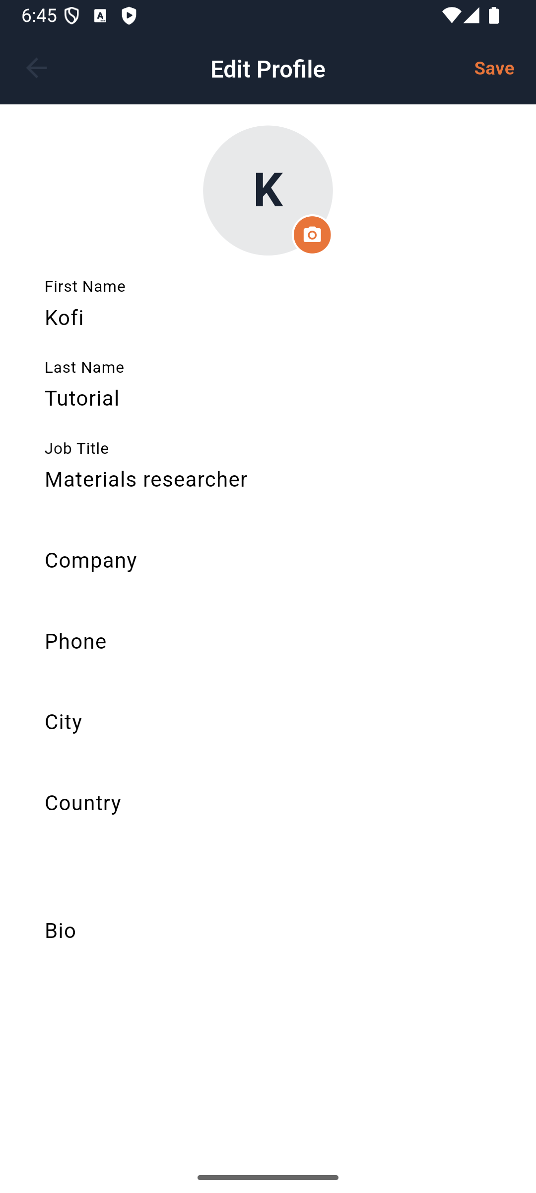 Job title retained after saving the actual attendee profile