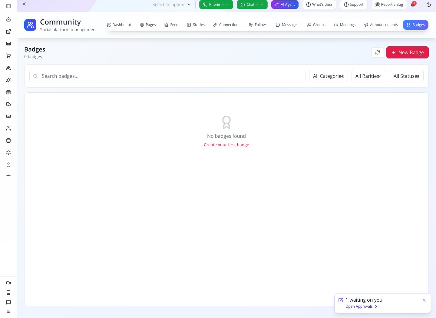 Badge management and its categories