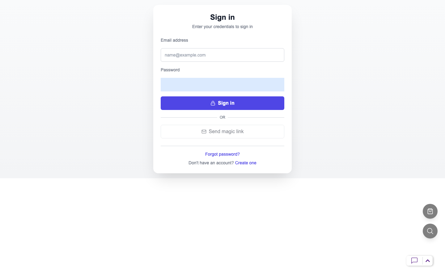 A direct account URL returns the signed-out visitor to login.