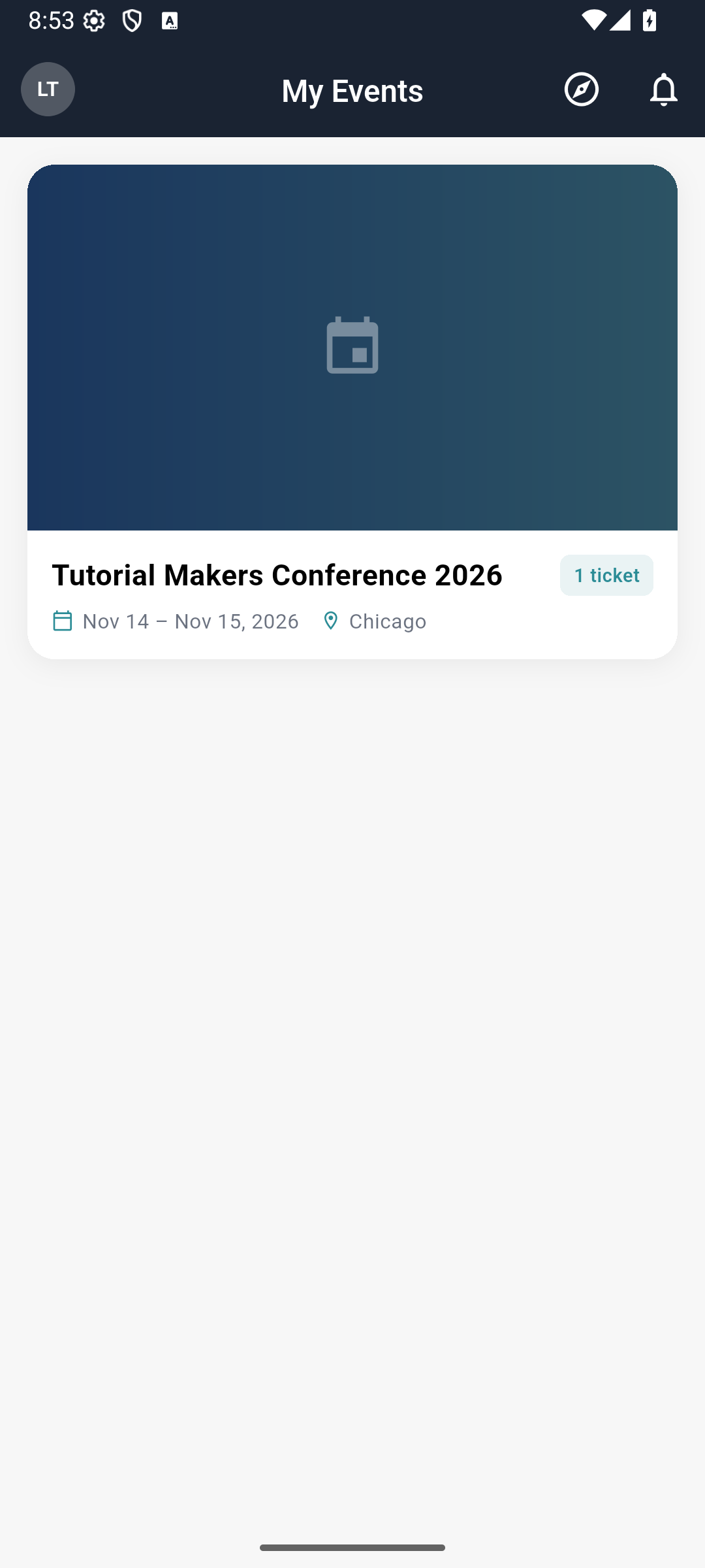 The ticket and attendee session persisted after relaunch