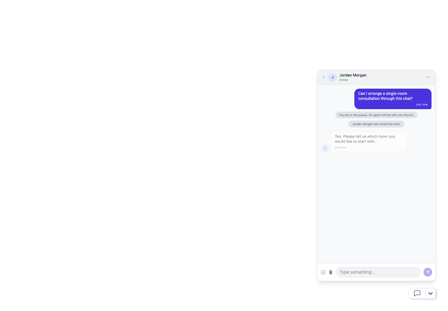 An actual standalone embed receives the agent’s reply.